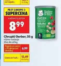 Biedronka Chrupki ryżowo-pszenne banan i malina Gerber Organic oferta