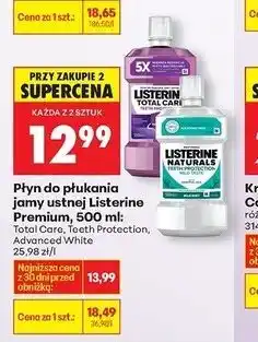 Biedronka Płyn do płukania ust clean mint Listerine Total Care oferta