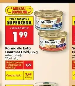 Biedronka Karma dla kota z tuńczykiem Purina Gourmet Gold oferta