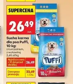 Biedronka Karma sucha dla psa z wołowiną Puffi oferta