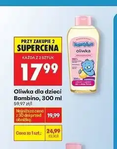 Biedronka Oliwka z nnkt (witaminą f) Bambino oferta