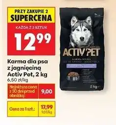 Biedronka Karma dla psa z jagnięciną sensitive Activ Pet oferta