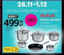 Biedronka Komplet garnków duetto Tefal oferta