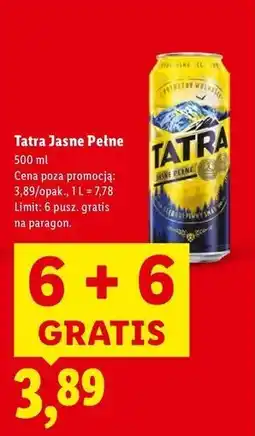 Lidl Piwo Tatra Jasne Pełne oferta