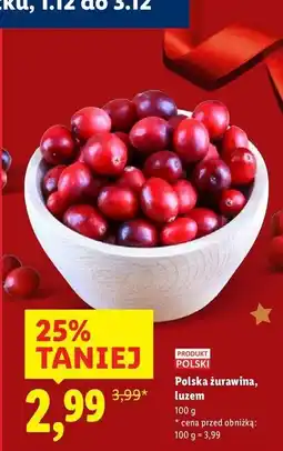Lidl Żurawina polska oferta