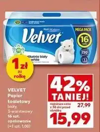 Kaufland Papier toaletowy delikatnie biały Velvet oferta