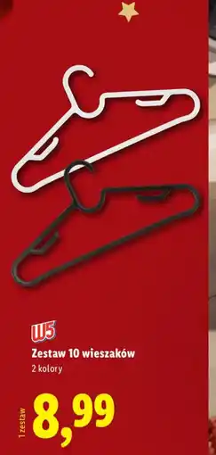 Lidl Zestaw 10 wieszaków oferta