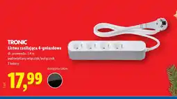 Lidl Listwa zasilająca 4-gniazdowa TRONIC oferta