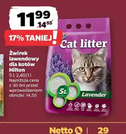 Netto Zwirek lawendowy dla kotów Hilton oferta