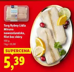 Lidl Miruna nowozelandzka, filet bez skóry Targ Rybny Lidla oferta