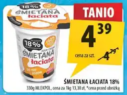 Arhelan Śmietana łaciate 18% Mlekpol oferta