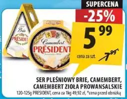 Arhelan Ser pleśniowy Brie, Camembert, Camembert Zioła Prowansalskie Président oferta
