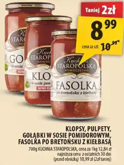 Arhelan Klopsy, pulpety, gołąbki w sosie pomidorowym, fasolka po bretońsku Kuchnia Staropolska oferta