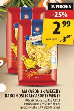 Arhelan Makaron 2-jajeczny Babci Gosi (cały asortyment) oferta
