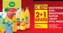 Biedronka WSZYSTKIE SOKI, SMOOTHIES, NAPOJE I MUSY VITAL FRESH oferta