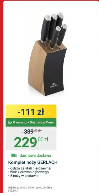 ERLI Komplet noży Gerlach oferta