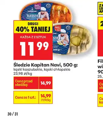 Biedronka Śledzie Kapitan Navi oferta