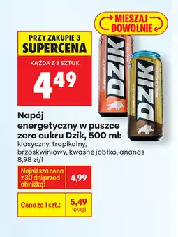 Biedronka Napój energetyczny Dzik oferta