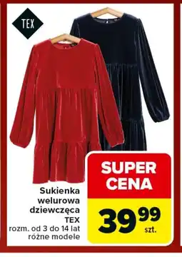 Carrefour Sukienka dziewczęca TEX oferta