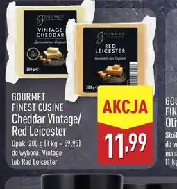ALDI GOURMET FINEST CUISINE Cheddar Vintage/ Red Leicester oferta