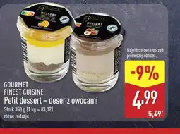 ALDI GOURMET FINEST CUISINE Petit dessert – deser z owocami oferta