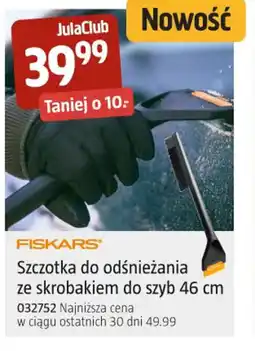 Jula FISKARS Szczotka do odśnieżania ze skrobakiem do szyb oferta