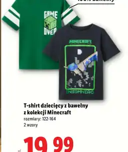 Lidl T-shirt dziecięcy z bawełny z kolekcji Minecraft oferta