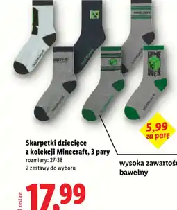 Lidl Skarpetki dziecięce z kolekcji Minecraft oferta