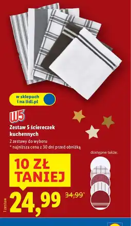 Lidl Zestaw 5 ściereczek kuchennych oferta