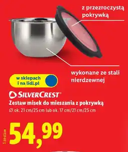 Lidl Zestaw misek do mieszania z pokrywką oferta