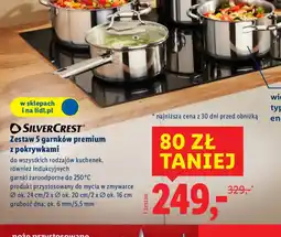 Lidl SILVERCREST Zestaw 5 garnków premium z pokrywkami oferta
