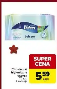 Carrefour Express Chusteczki higieniczne kremowe Velvet Balsam oferta