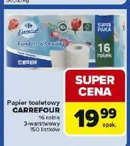 Carrefour Express Papier toaletowy comfort & quality Carrefour Essential oferta