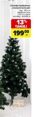 Carrefour Choinka sztuczna sosna z brokatem 180 cm oferta