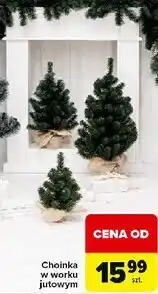 Carrefour Choinka w worku jutowym 30 cm oferta