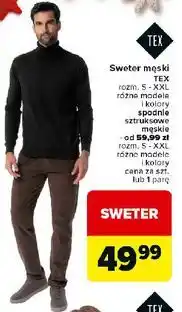 Carrefour Spodnie męskie s-xxl Tex oferta