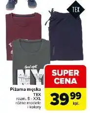 Carrefour Piżama męska s-xxl Tex oferta