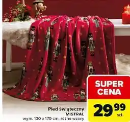 Carrefour Pled świąteczny 130 x 170 cm Mistral oferta