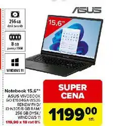 Carrefour Notebook 15.6 e1504ga-ws36 renew Asus oferta