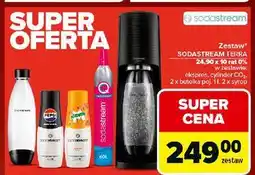 Carrefour Zestaw: urządzenie terra czarny + cylinder cqc butelka syrop pepsi 440 ml mirinda Sodastream oferta