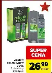 Carrefour Zestaw w pudełku żel pod prysznic extra fresh 400 ml + dezodorant 150 Dove Men+Care oferta