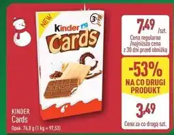 ALDI Herbatniki z czekoladą Kinder Cards oferta