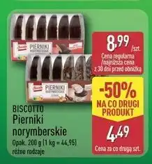ALDI Pierniki norymberskie na opłatku w czekoladzie deserowej i lukrowane Biscotto oferta