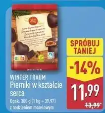 ALDI Pierniki serca z nadzieniem morelowym Wintertraum oferta