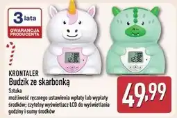 ALDI Budzik ze skarbonką w kształcie stworka Krontaler oferta