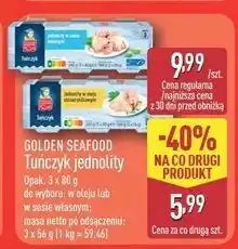 ALDI Tuńczyk jednolity w sosie własnym Golden Seafood oferta