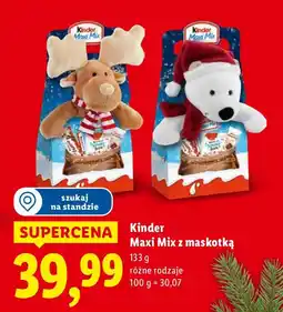 Lidl Słodycze Maxi Mix z maskotką Kinder oferta