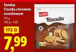 Lidl Ciastka z kremem orzechowym Sondey oferta