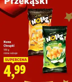 Lidl Chrupki różne rodzaje Nomz oferta