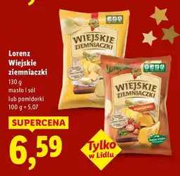Lidl Chipsy Wiejskie ziemniaczki masło i sól Lorenz oferta